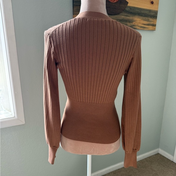Madewell Langley Slim Cardigan Sweater in Faded Earth Size XS - Picture 4 of 7